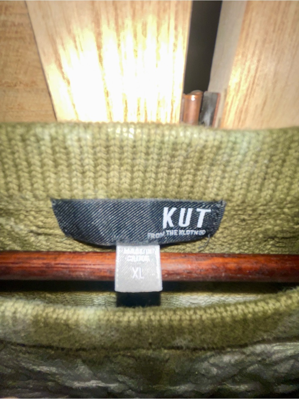 KUT from the Kloth XL Green Tie Dye Cable Knit Cotton Sweater Soft Casual Boho - Picture 4 of 9